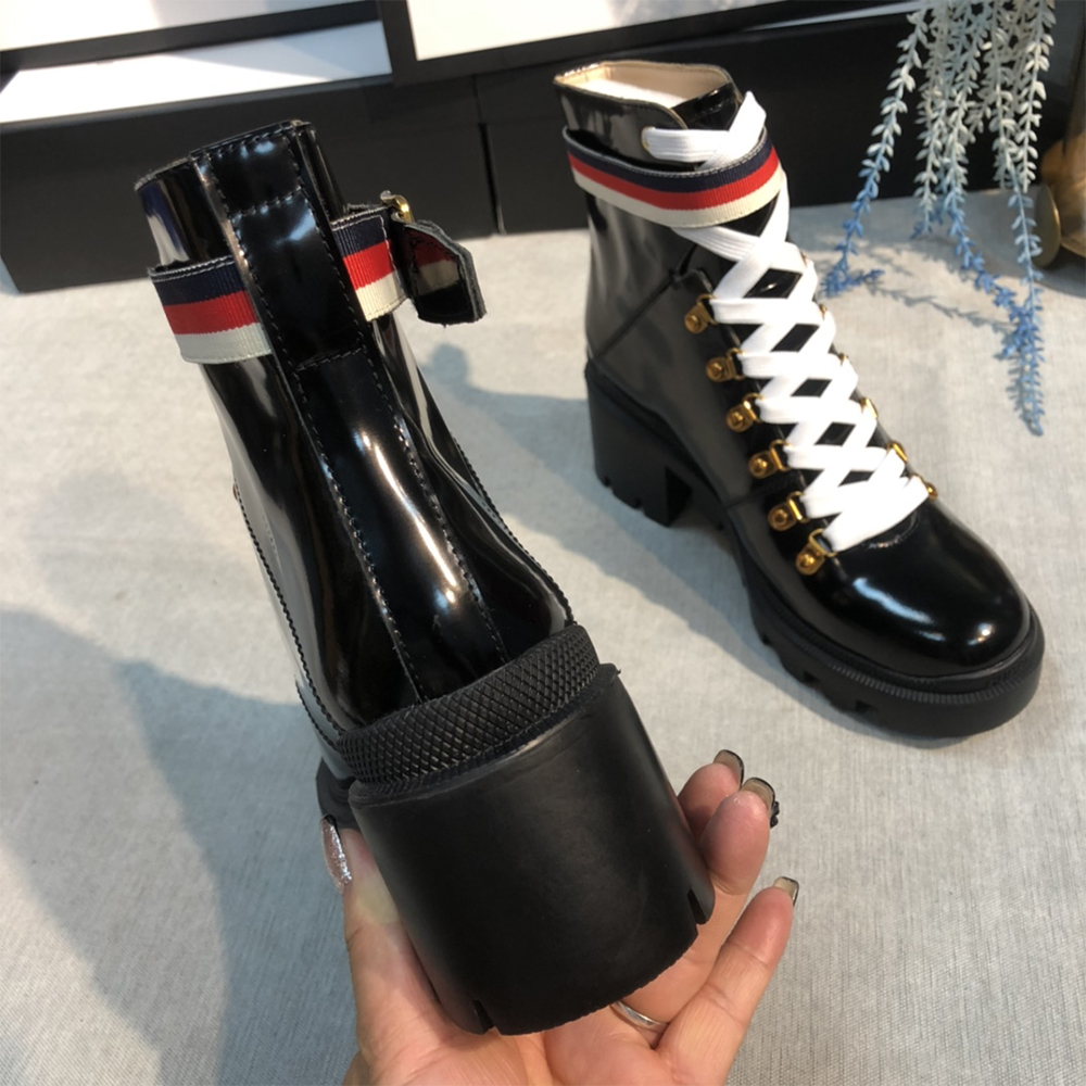 Gucci Patent Leather Ankle Boot With Sylvie Web YSL DSQUARED2